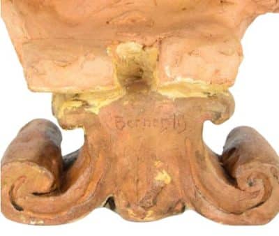 18th Century Terracotta Head Sculpture, Signed Bernardi - Image 7