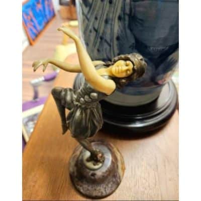 1920s Sculpture of a Dancer, Signed CLAIRE JEANNE ROBERTE COLINET. - Image 7