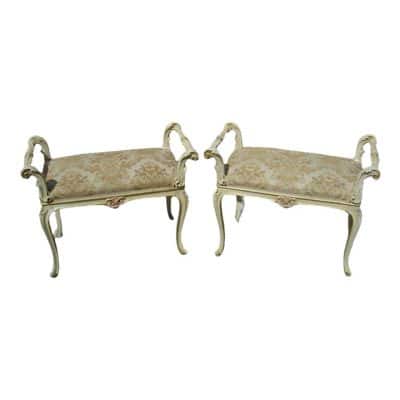 19th Century Venetian Baroque Stool, Two Piece.