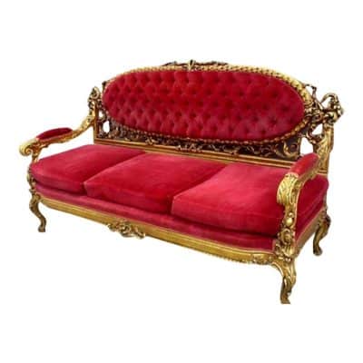 Antique French Baroque Sofa, Cirica 1800.