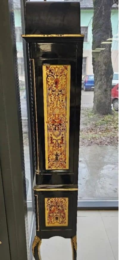 19th Century French Baulle Floor Clock With Drawers - Image 6