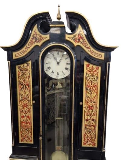 19th Century French Baulle Floor Clock With Drawers - Image 2