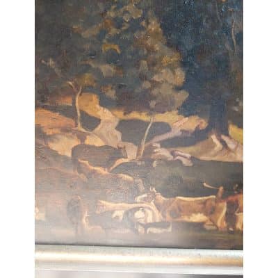 19th Century German Oil on Canvas, Signed. - Image 6