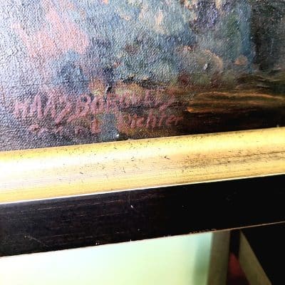 19th Century German Oil on Canvas, Signed. - Image 3