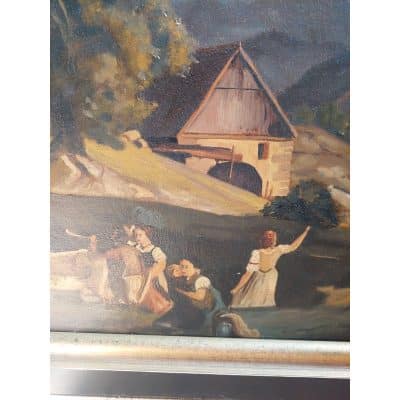 19th Century German Oil on Canvas, Signed. - Image 4