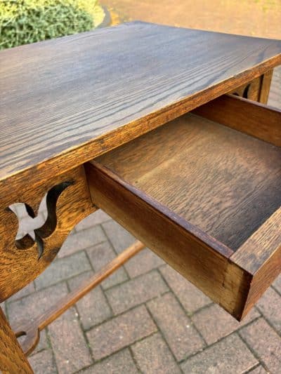 Arts & Crafts Oak Consol Table - Image 3