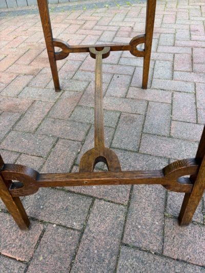 Arts & Crafts Oak Consol Table - Image 7