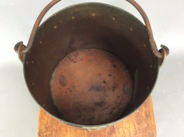 Arts & Crafts Heavy Copper Riveted Bucket - Image 2
