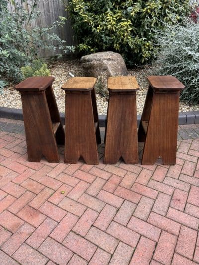Early 20th Century Set of Four Country Stools - Image 3