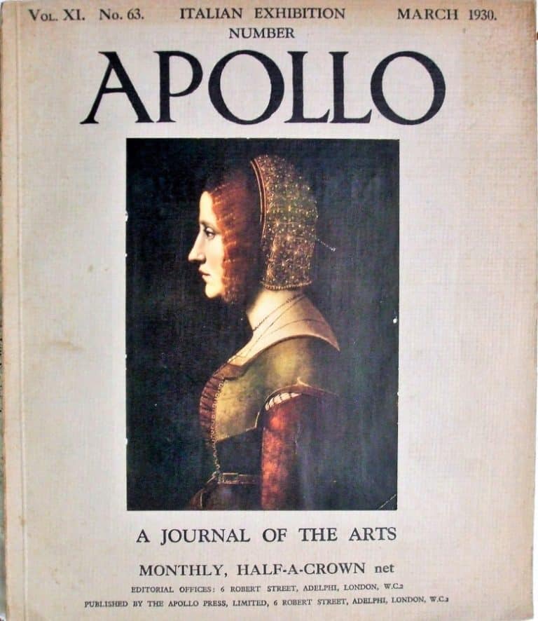 Apollo ~ Vol. XI ~ No. 63 ~ March 1930 Antiques Journals Apollo March 1930