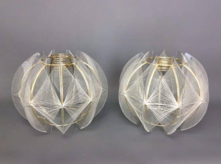 Pair of Paul Secon for Sompex Pendant Shades Mid Century 1960's
