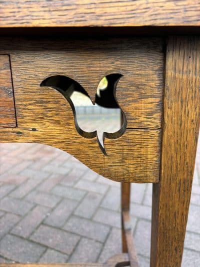 Arts & Crafts Oak Consol Table - Image 10