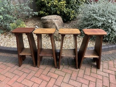 Early 20th Century Set of Four Country Stools