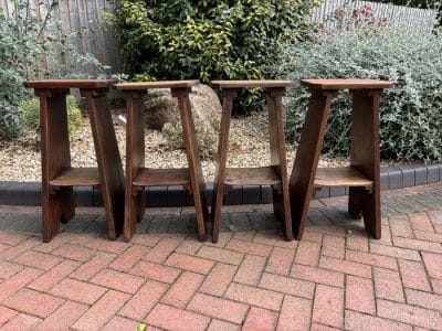Early 20th Century Set of Four Country Stools - Image 2