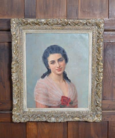 Oil On Canvas Portrait By Achille-Fould SAI3155