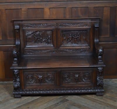 Victorian Oak Monk Bench SAI3505
