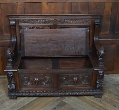 Victorian Oak Monk Bench SAI3505 - Image 7