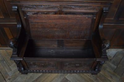 Victorian Oak Monk Bench SAI3505 - Image 8