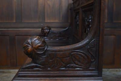 Victorian Oak Monk Bench SAI3505 - Image 14