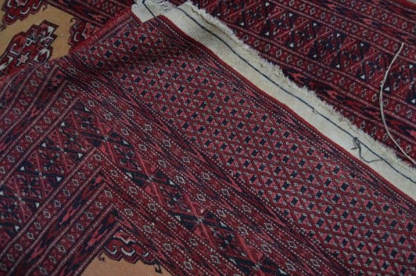 Burgundy And Gold Vintage Woollen Rug SAI2925 - Image 5