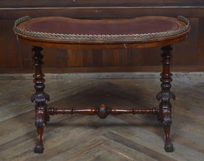 Victorian Burr Walnut Kidney Shaped Table SAI3229 - Image 10