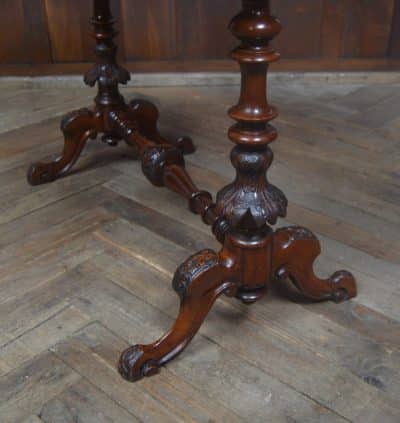 Victorian Burr Walnut Kidney Shaped Table SAI3229 - Image 5