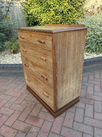 Heals Style Limed Oak Chest of Drawers - Image 9