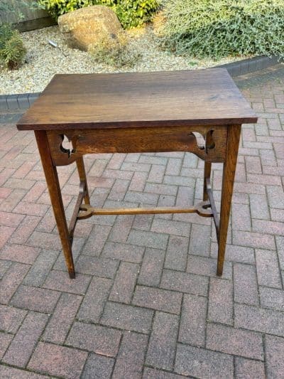Arts & Crafts Oak Consol Table - Image 8
