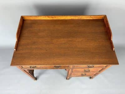 Arts & Crafts Oak Writing Desk - Image 7