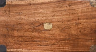 Large Solid Camphor Wood Brass Bound Campaign Trunk - Image 8