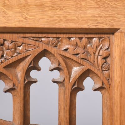 Oak Gothic Revival Serving or Side Table - Image 5