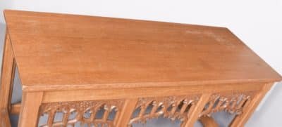Oak Gothic Revival Serving or Side Table - Image 7