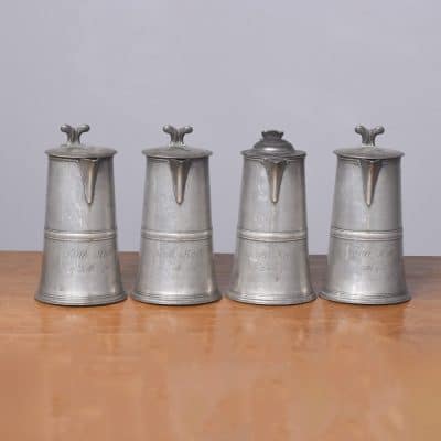 Seven Large Pewter Flagons - Image 10