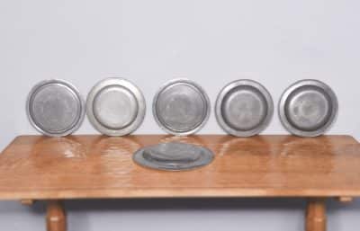 Large Pewter Chargers/Plates - Image 7