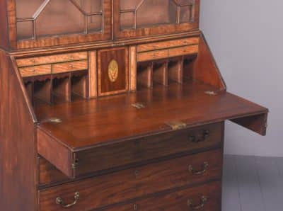 Fine George III Inlaid Mahogany Bureau Bookcase in Excellent Condition - Image 5