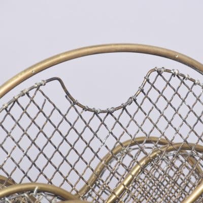 Stylish Oak and Brass Magazine Rack Stamped (W T & S) William Tonk and Sons - Image 5