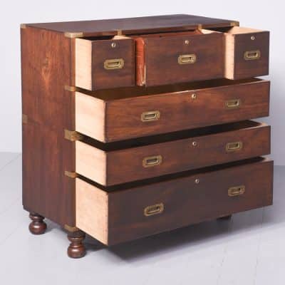 William IV 2-Part Mahogany Secretaire Chest - Image 11