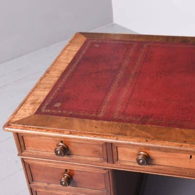 Quality Mahogany Smaller Sized Victorian Partners Desk - Image 7
