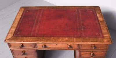 Quality Mahogany Smaller Sized Victorian Partners Desk - Image 8