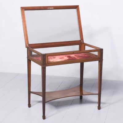 Late Victorian Mahogany Glazed Top Bijouterie Table in The Chinese Chippendale Style - Image 6