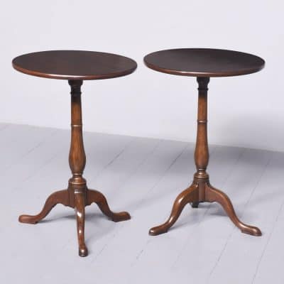 Rare Pair of Georgian Mahogany Circular Occasional Tables
