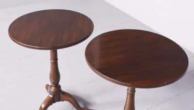Rare Pair of Georgian Mahogany Circular Occasional Tables - Image 5