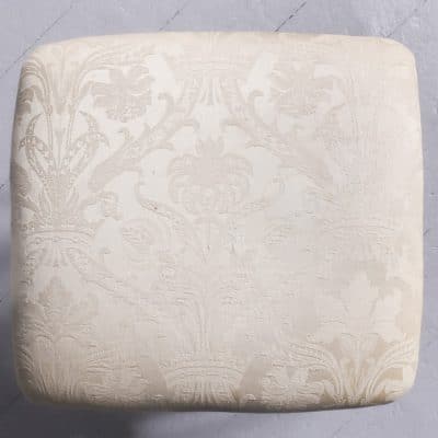 Early Victorian X Framed Mahogany Upholstered Stool - Image 5