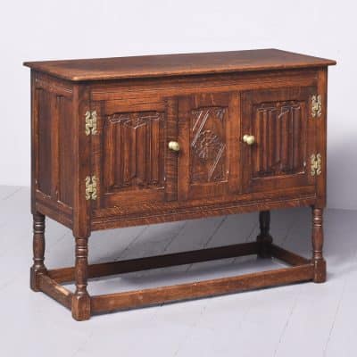 Neat Sized Solid Oak Jacobean Style Dresser