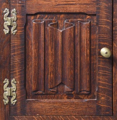 Neat Sized Solid Oak Jacobean Style Dresser - Image 10