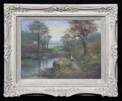 Pair of Framed Oil Paintings by James Wallace, 1872– 1911 a Scottish Artist - Image 2