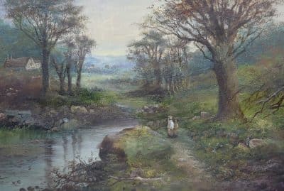 Pair of Framed Oil Paintings by James Wallace, 1872– 1911 a Scottish Artist - Image 5