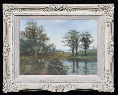 Pair of Framed Oil Paintings by James Wallace, 1872– 1911 a Scottish Artist - Image 7