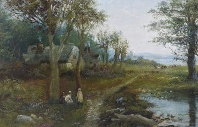 Pair of Framed Oil Paintings by James Wallace, 1872– 1911 a Scottish Artist - Image 8