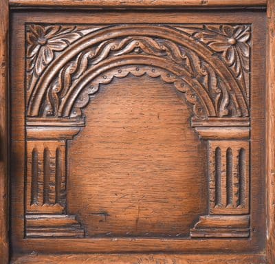 Solid Oak Jacobean-Style Neat-Sized Oak Cupboard - Image 6
